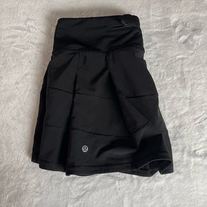 Lululemon Pace Rival Mid Rise Skirt Size 4 Black